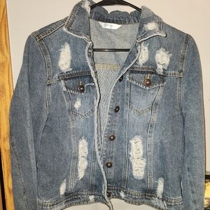Stressed jean jacket